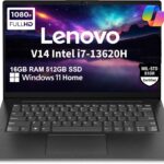 71G2uPCG4wL._AC_SL1500_.jpg Lenovo V14 Gen 4 Business Laptop (14" FHD Anti-Glare, Intel 10-Core i7-13620H, 16GB RAM, 512GB SSD), Webcam with Privacy Shutter, Ethernet, Wi-Fi 6, HDMI, Bluetooth, Win 11 Home w/ Copilot, Black